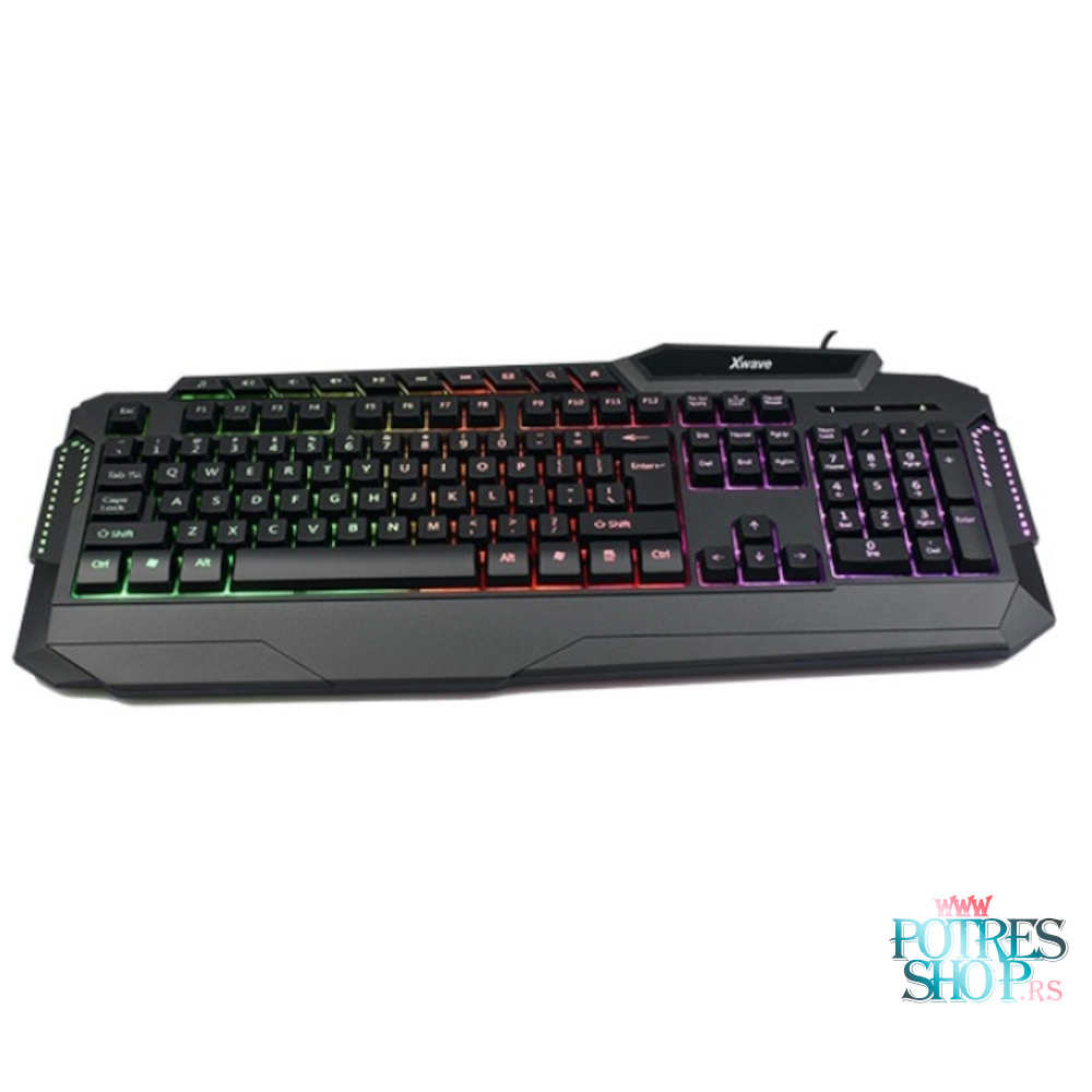 XWAVE-TASTATURA-gaming-XL02-2-potresshop.rs-.png XWAVE GAMING TASTATURA MULTIMEDIJALNA SA RGB OSVETLJENJEM XL02 - Slika 1