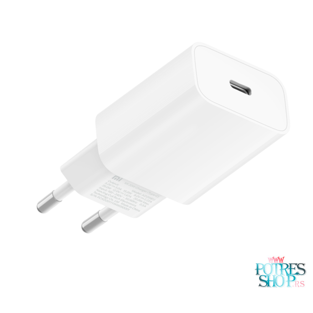 adapter-xiaomi-usbC-20W-potresshop.png PUNJAC XIAOMI MI 20W USB-TYPE C BEZ KABLICA - Slika 1