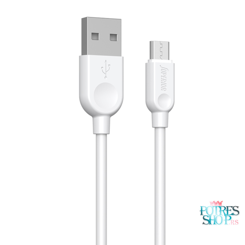 superior-micro-kabal-BELIi-potresshop.rs-.png USB DATA KABAL 3A TIP-MICRO SUPERIOR CO-BX14 2.4A - Slika 1