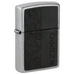 ZIPPO UPALJAC BLACK LEATHER EMBLEM