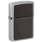 ZIPPO UPALJAC BROWN LEATHER EMBLEM